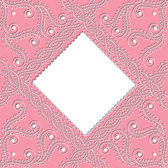 white lace frame with shadow