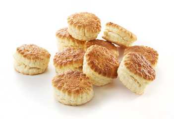 scones on a white background