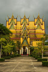Naklejka premium Wat Wang Wiwekaram,,Sangkhlaburi, Kanchanaburi, Thailand