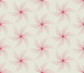 geometric floral seamless pattern in pink and gray