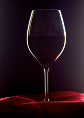 bottle of wine and glass on the table