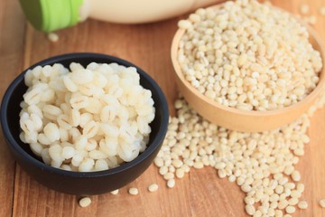 soymilk and barley seed