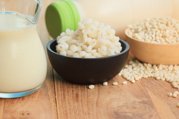 soymilk and barley seed