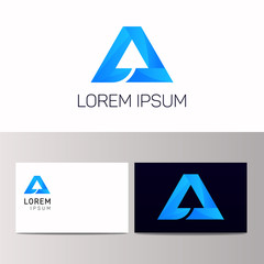 Abstract a letter icon sign company logo vector design