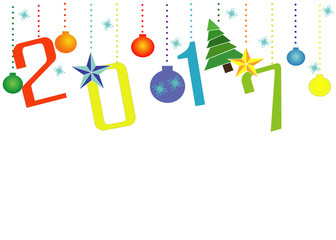 Happy new year 2017 Text Design vector