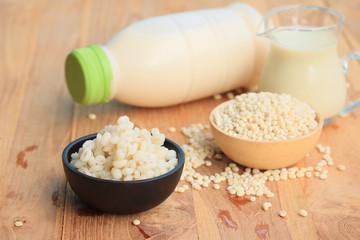 soymilk and barley seed