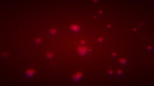 A looping background of hearts floating up.