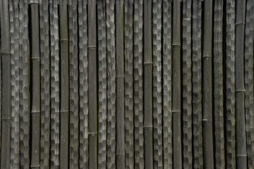 Bamboo fence of the Japanese house