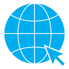 Internet icon.Go to web sign.