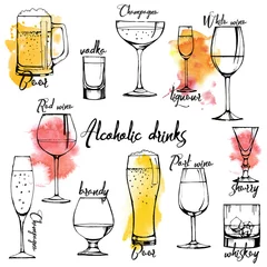 Fotobehang Alcohol drinks flyer design  © tatiana_davidova