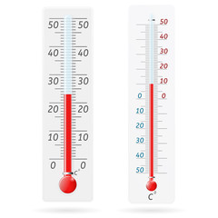 Vertical weather thermometer