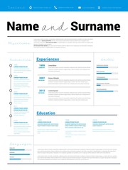 Resume Minimalist CV, Resume template with simple design, compan