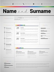 Resume Minimalist CV, Resume template with simple design, compan