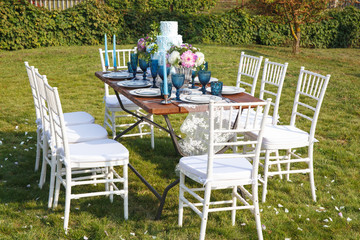 decorated for wedding elegant dinner table