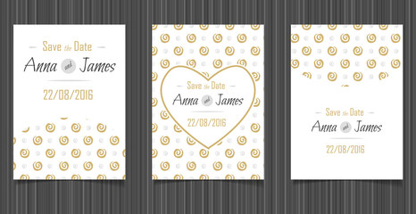 Modern Wedding invitation with a abstract design.