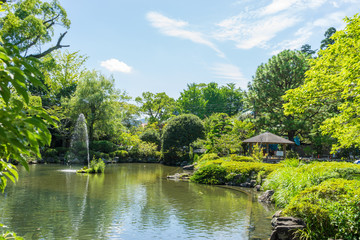 Fototapeta na wymiar Garden of Shizuoka Sengen Shrine