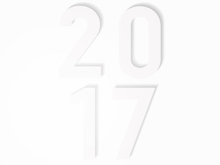 Two Thousand Seventeen White Background