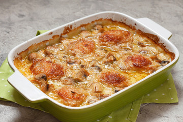 Chicken Thighs with Sour Cream and Mushroom