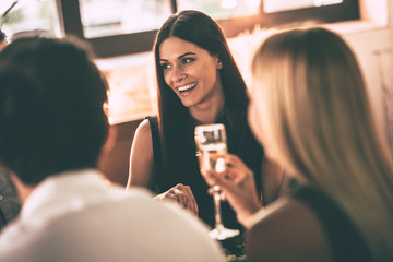 Dinning with friends. 