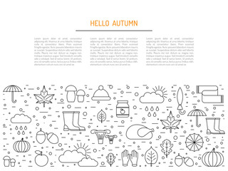 Fototapeta premium Template of autumn