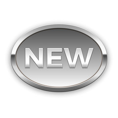 new, silver badge, vector