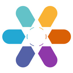 Arrows arranged in circle 6