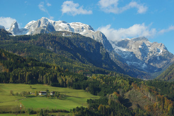 The Hochkönig from Bischofshofen, in the Salzachtal