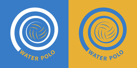 water polo spiral / Water polo icon in two various coloring. Vector image for sports design.

