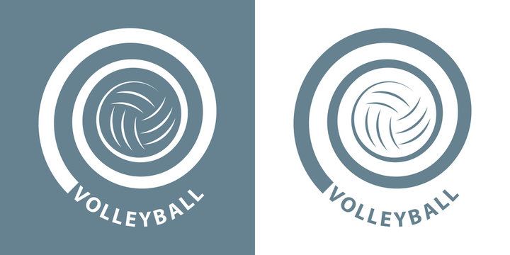 volleyball spiral / Volleyball icon in two various coloring. Vector image for sports design.

