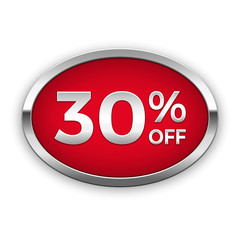 30% off badge, vector