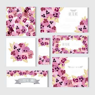 floral cards set