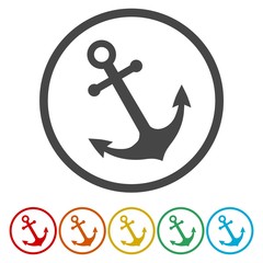 Set of anchors. Vector illustration