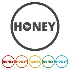 Honey with bee icon