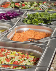 Salad bar in a restaurant
