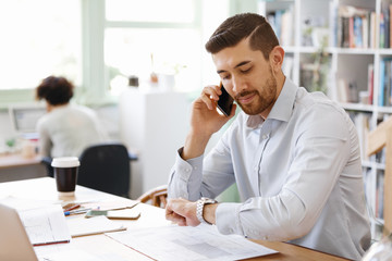 Young man in offfice