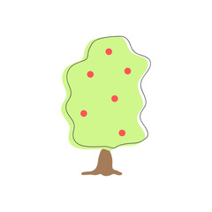 abstract apple tree icon