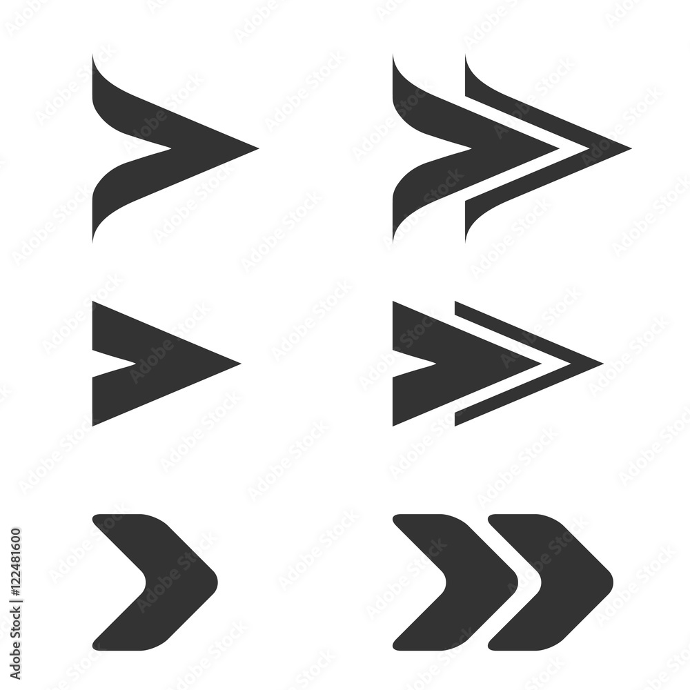 Poster vector black arrow symbols. simple arrow buttons. pointer on web. sign of next, read more etc.