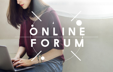 Online Forum COmmunity Sharing Technology Concept