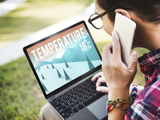 Weather Update Temperature Forecast News Meteorology Concept