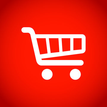 shopping cart icon stock vector illustration flat design