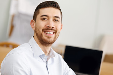 Young man in offfice