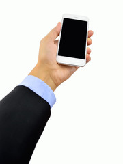 raising up the smartphone