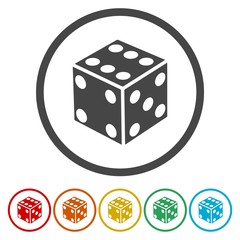 Dice icon Vector Illustration on the white background