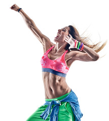 woman fitness excercises zumba dancer dancing