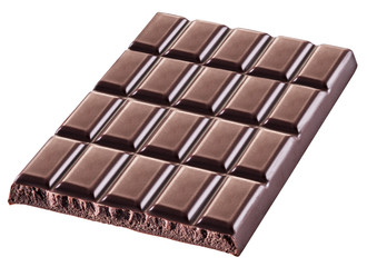 Pieces of chocolate bar. File contains clipping paths.