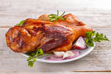Smoked pork trotter