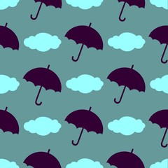 Umbrella seamless pattern