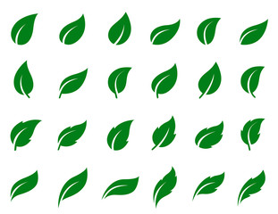 set of leaf icons - 122485001