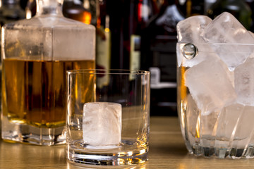 Serving a whisky on the rocks
