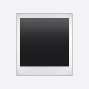 Vector Instant photo frame. Realistic paper photograph with shadow isolated on white background.